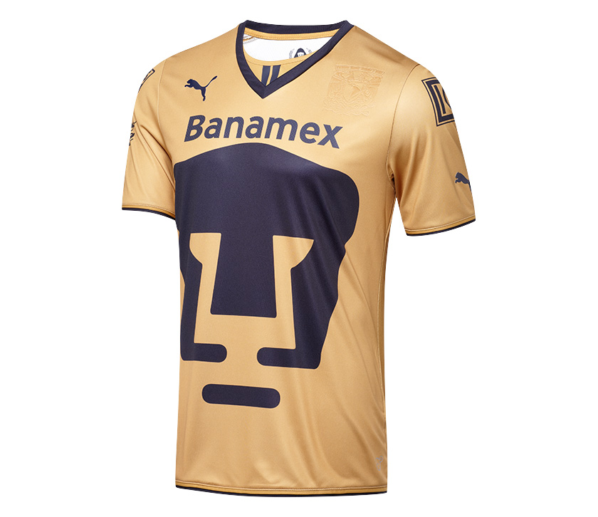 UNAM 2014 Gold Third Soccer Jersey